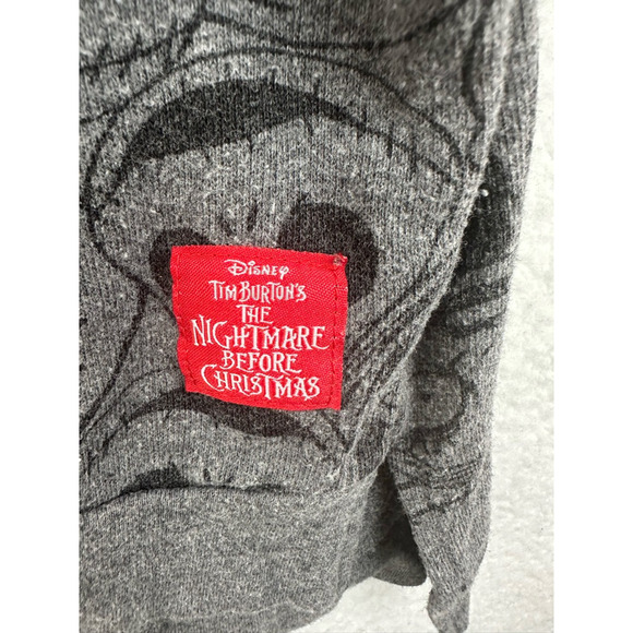 Disney Womens Nightmare Before Christmas Sleepwear Pajama Top Gray Juniors M - Picture 8 of 8